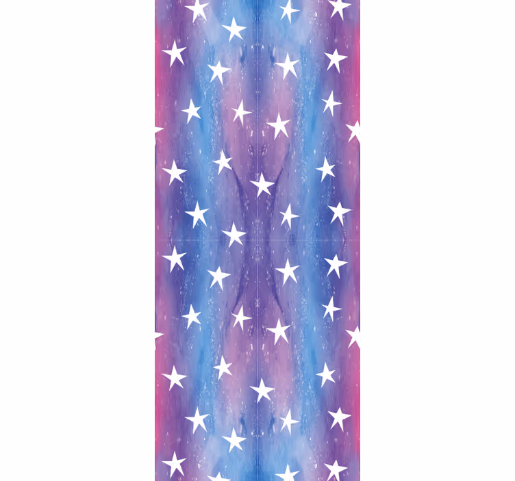 Carta da parati stelle strisce viola e blu - TenStickers