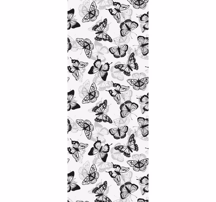 Carta da parati farfalle sagome nere svolazzanti - TenStickers
