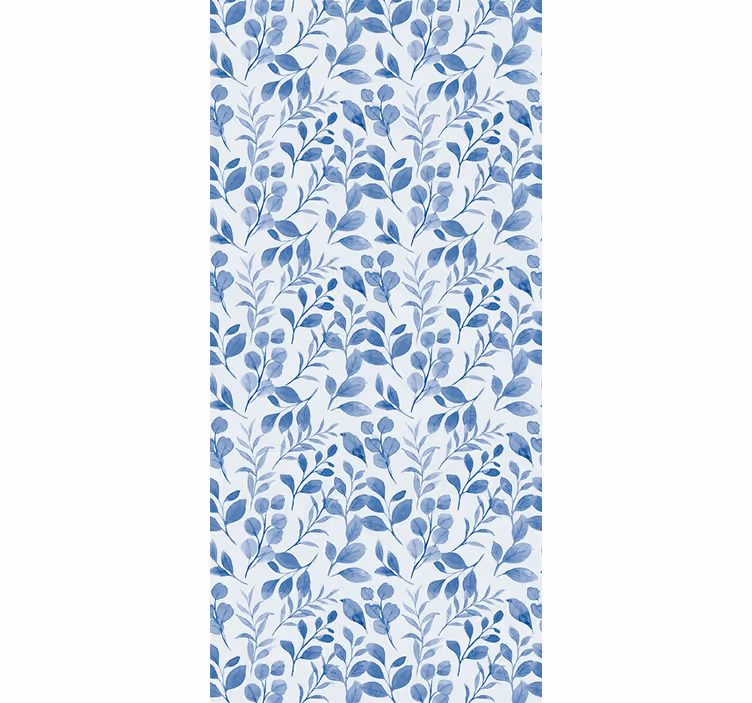 Carta da parati floreale modello di ramo blu - TenStickers