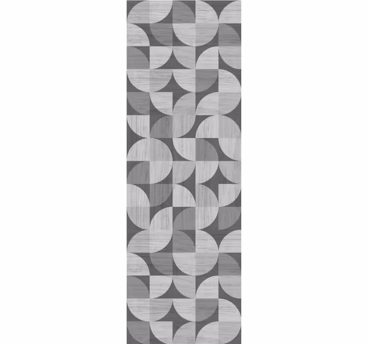Carta da parati geometrica forme curve astratte grigie - TenStickers