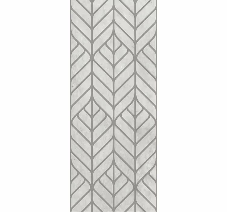 Carta da parati soggiorno disegno geometrico a foglia - TenStickers
