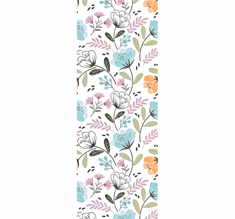 Carta da parati bagno composizione botanica floreale - TenStickers