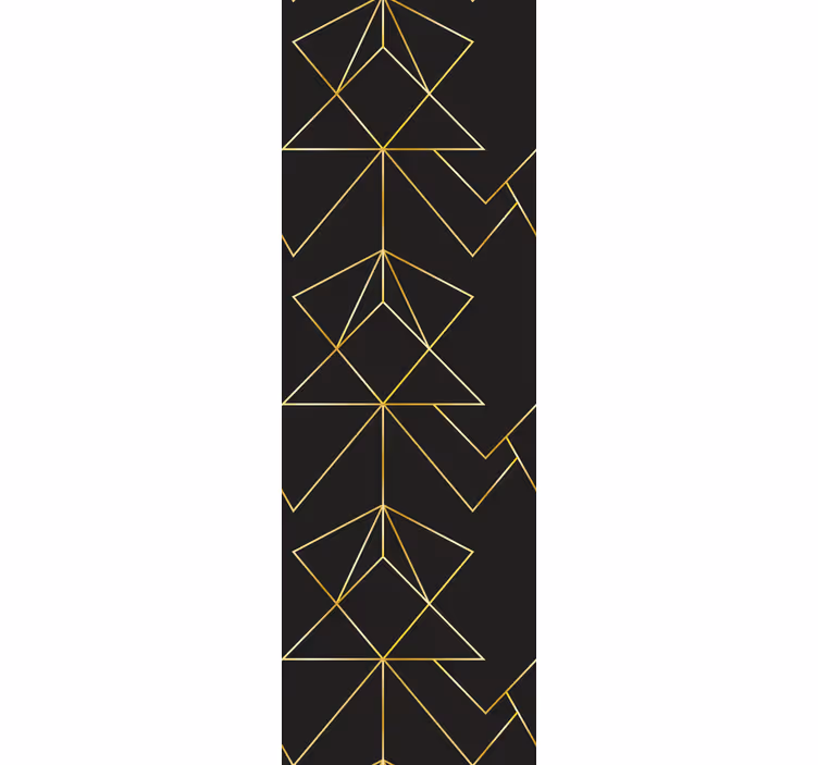 Carta da parati geometrica forme di foglie dorate - TenStickers