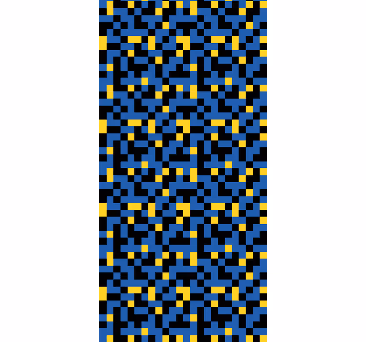 Carta da parati geometrica blocchi di colore pixelati - TenStickers