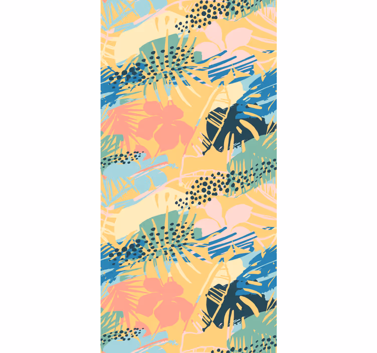 Carta da parati natura motivi floreali tropicali - TenStickers