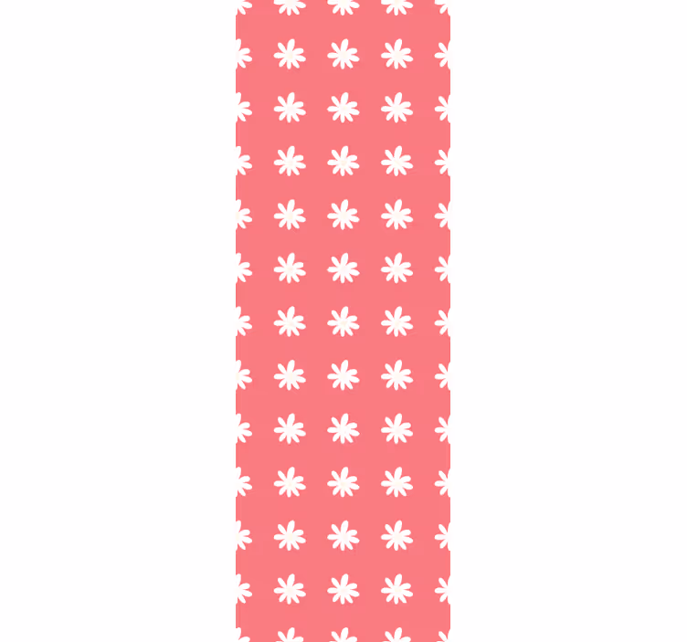 Carta da parati floreale rosso e bianco - TenStickers