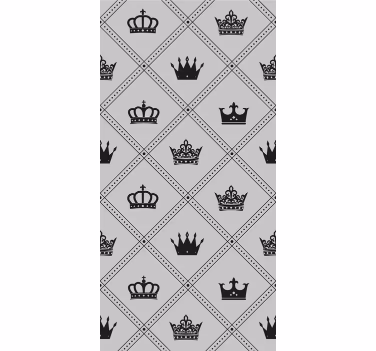 Carta da parati artistica modello corona regale - TenStickers