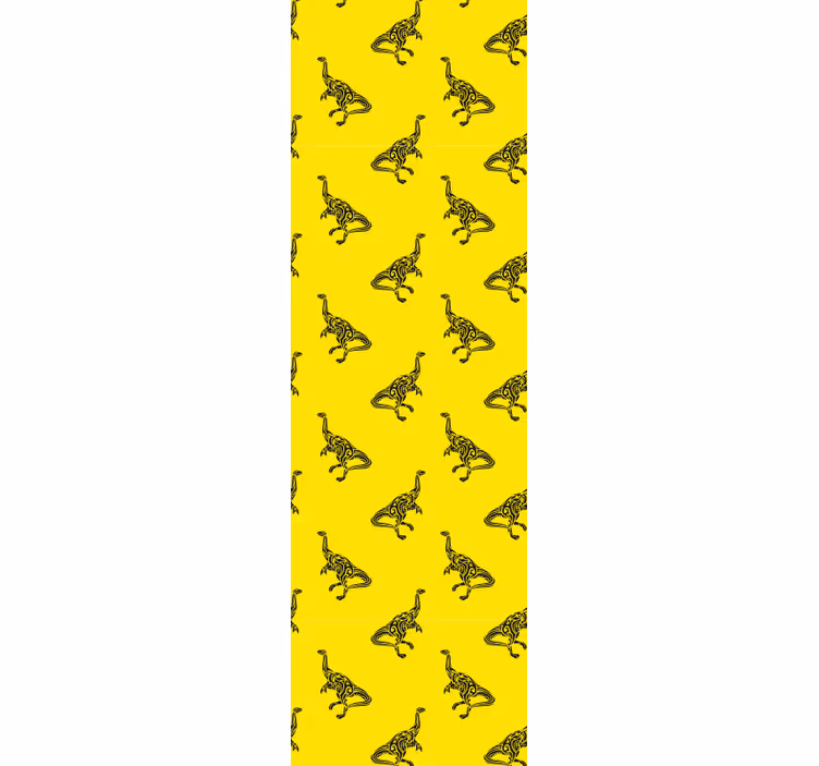 Carta da parati Dinosauri avventura gialla - TenStickers