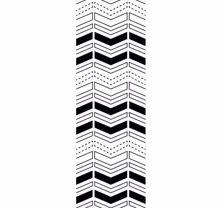 Carta da parati geometrica motivo a linee chevron - TenStickers
