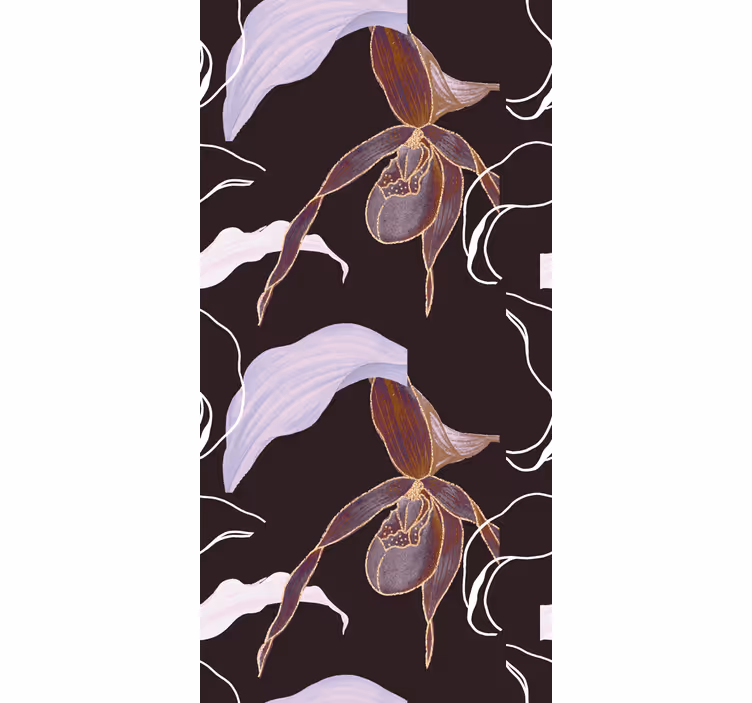 Carta da parati floreale elegante disposizione di orchidee - TenStickers