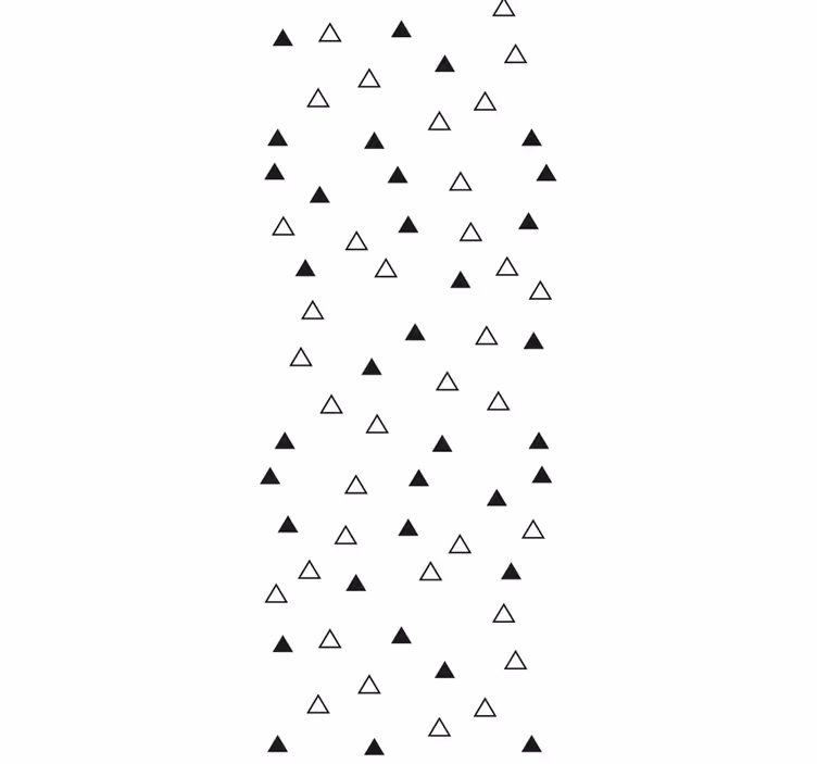 Carta da parati triangoli modello scandinavo bianco e nero - TenStickers
