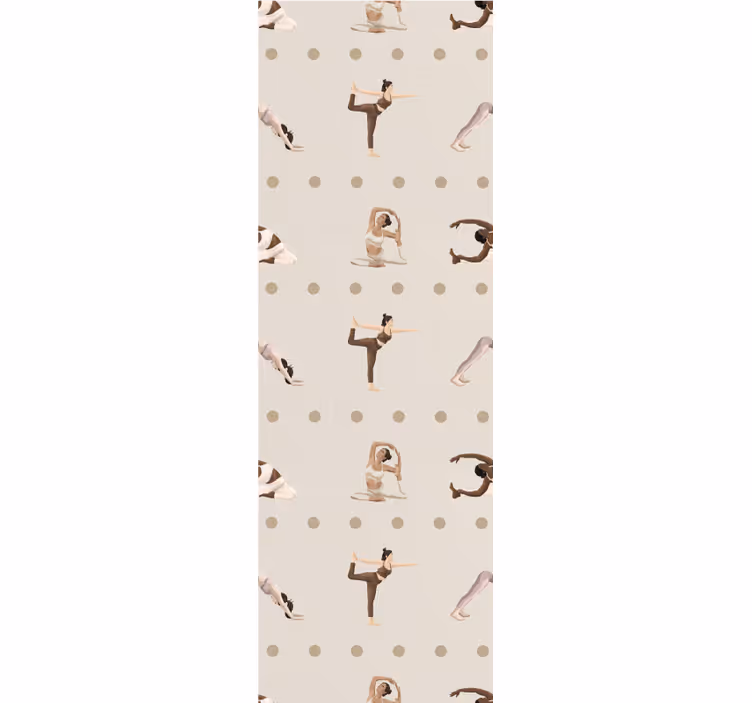 Carta da parati artistica pose yoga figure - TenStickers