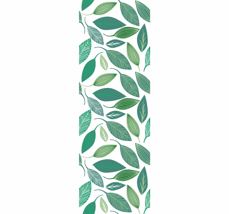 Carta da parati foglie elementi botanici verdi - TenStickers