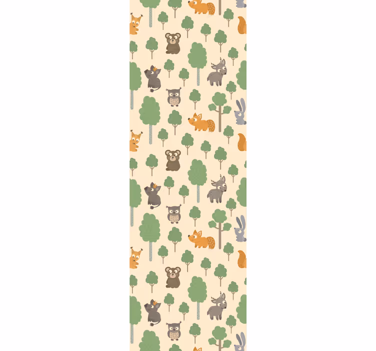 Carta da parati cameretta modello di creature della foresta - TenStickers