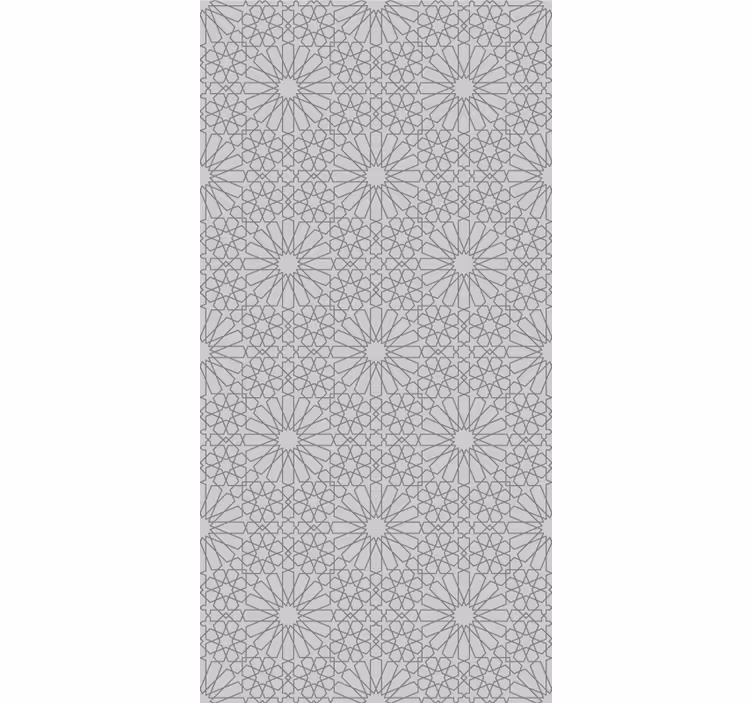 Carta da parati floreale stampa grigia chic - TenStickers