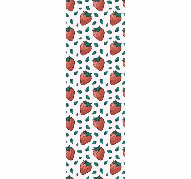 carta da parati cucina fragole fresche floreali - TenStickers