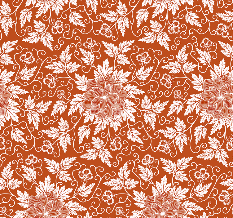 Carta da parati floreale affascinante esposizione beige - TenStickers