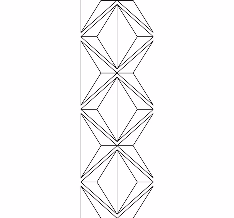 Carta da parati geometrica forme di diamante stilizzate - TenStickers