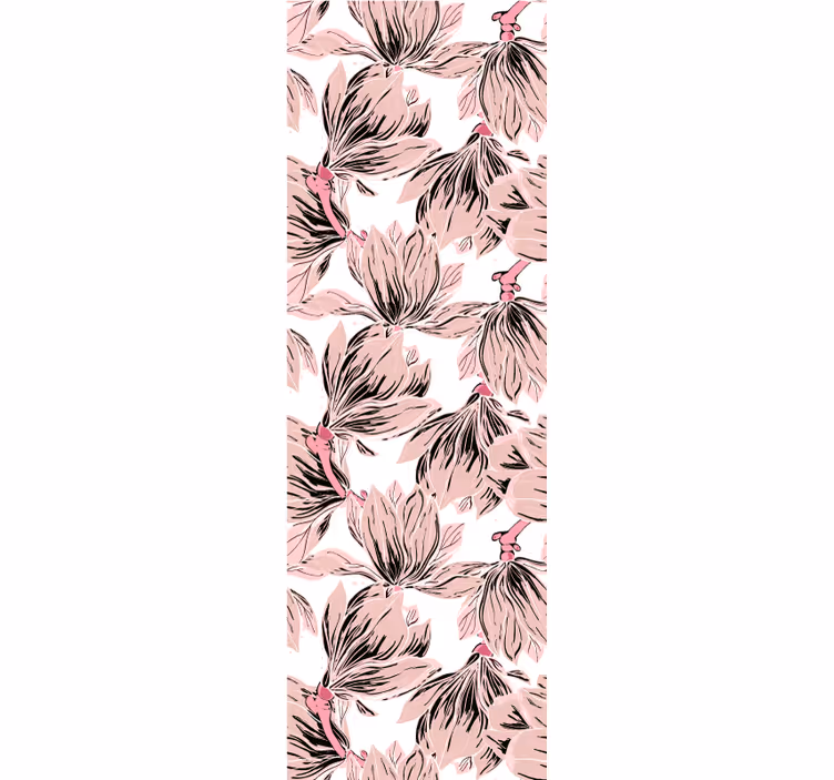 Carta da parati floreale eleganti fiori rosa - TenStickers