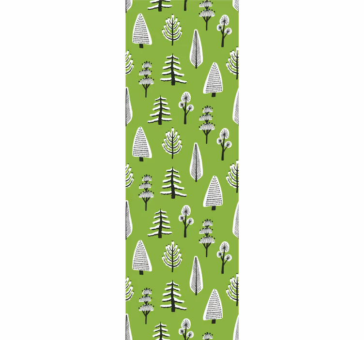 Carta da parati natura disposizione di alberi verdi - TenStickers