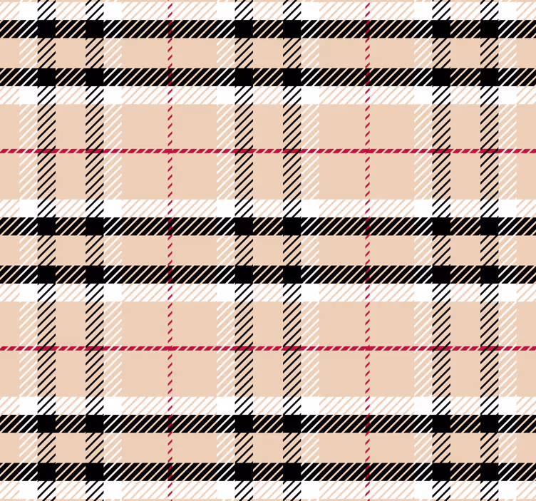Carta da parati camera da letto tartan burberry - TenStickers