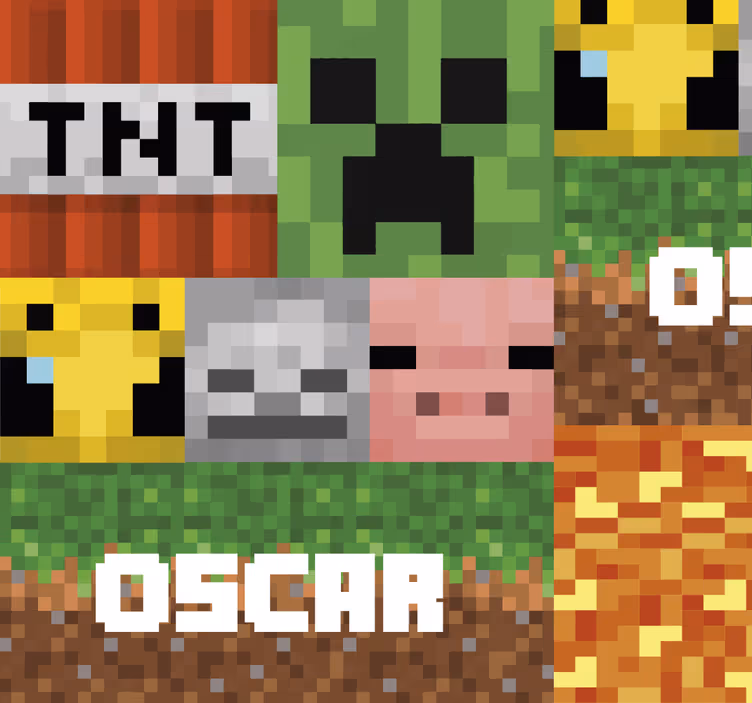 Carta da parati camera ragazzi motivo geometrico da gioco - TenStickers