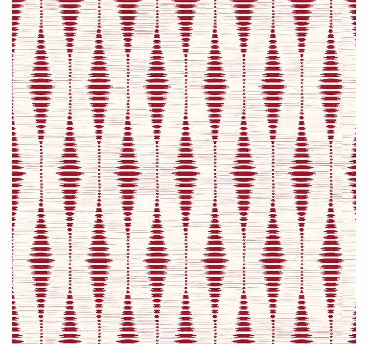 Carta da parati geometrica rabaul ikat rosso - TenStickers