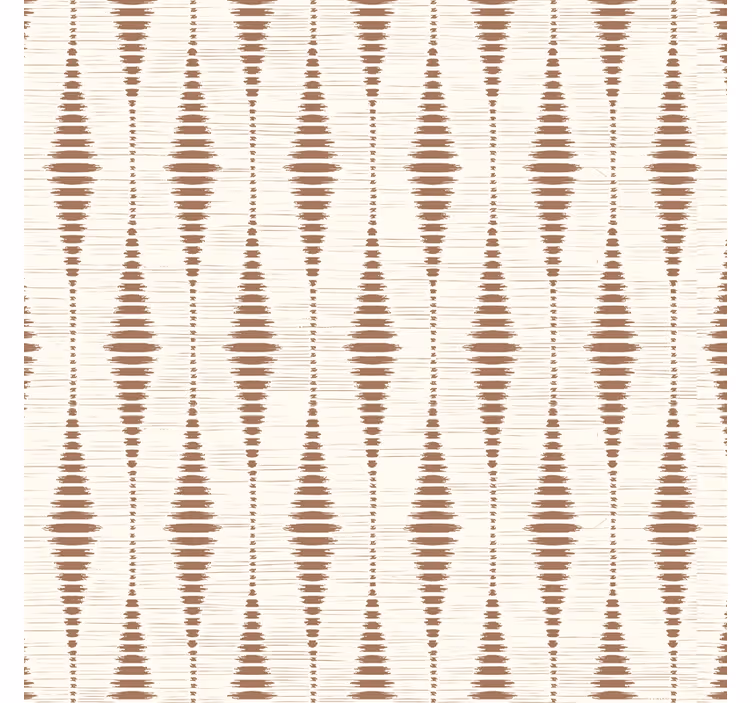 Carta da parati geometrica mousse al caffè moka rabaul ikat - TenStickers