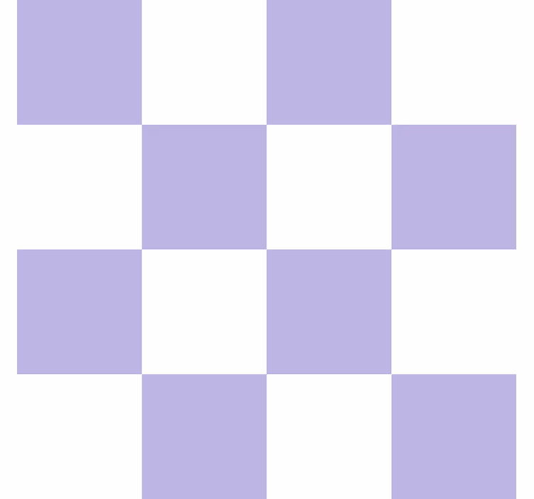 Carta da parati effetto piastrelle motivo bianco e viola - TenStickers