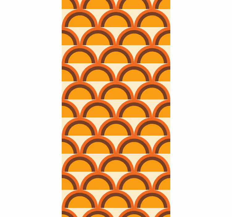 Carta da parati vintage archi retrò al tramonto degli anni 70 - TenStickers