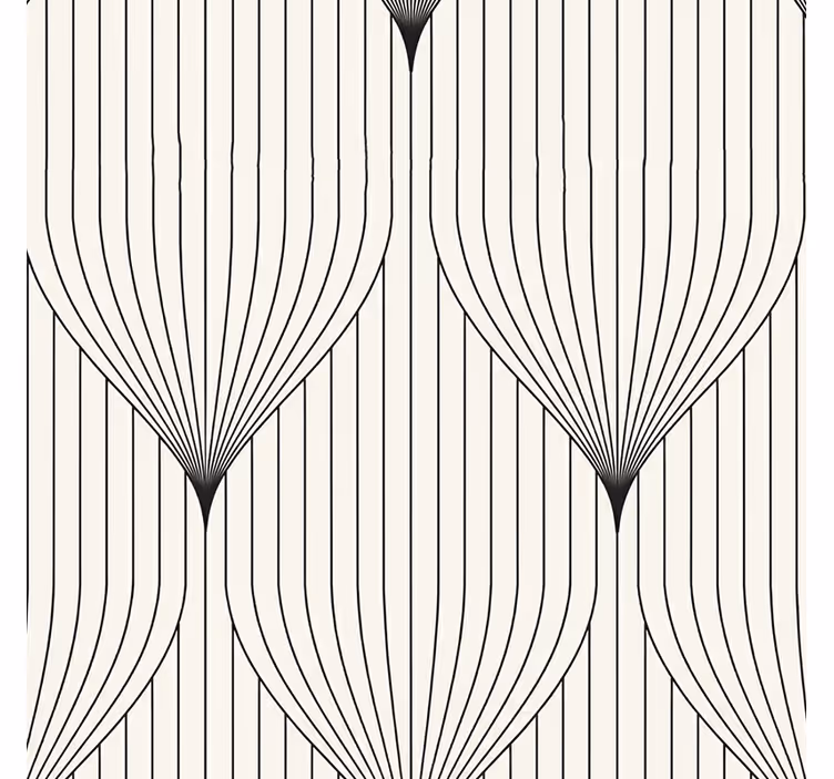Carta da parati camera da letto pennacchio decorativo simmetrico - TenStickers