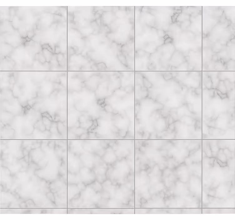carta da parati cucina piastrella quadrata in marmo bianco - TenStickers