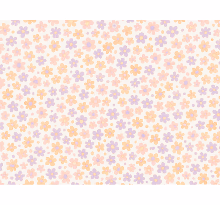 Carta da parati cameretta piccoli fiori pastello - TenStickers