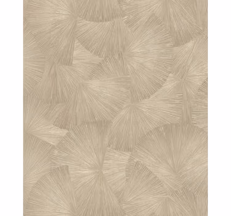 Carta da parati foglie ventilatore astratto chic sabbia - TenStickers