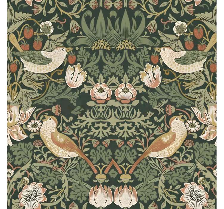 Carta da parati uccelli stile morris - TenStickers