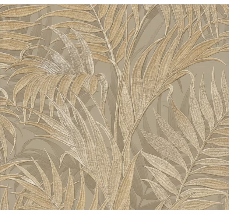 Carta da parati foglie texture palma beige - TenStickers