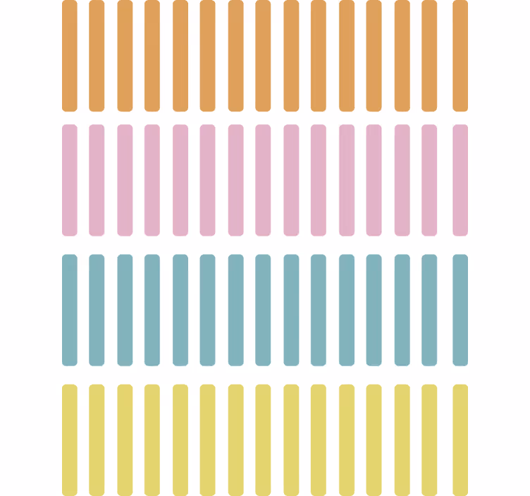 Carta da parati geometrica bastoncini di coriandoli colorati - TenStickers