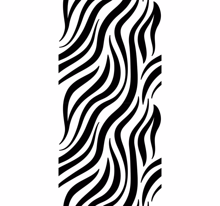 Carta da parati geometrica strisce zebra bianco e nero - TenStickers