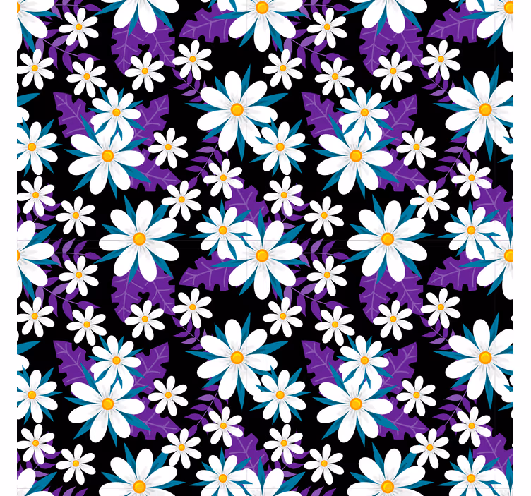 Carta da parati natura display floreale colorato - TenStickers