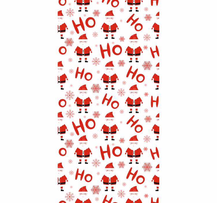 Carta da parati natalizia babbo natale hohoho - TenStickers