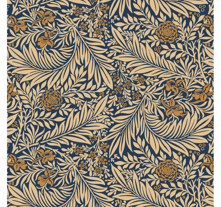 Carta da parati soggiorno floreale vintage - TenStickers