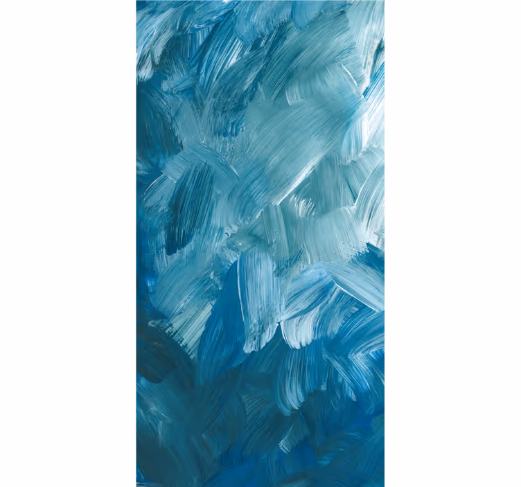 Carta da parati ornamentale colpo di pennello blu - TenStickers