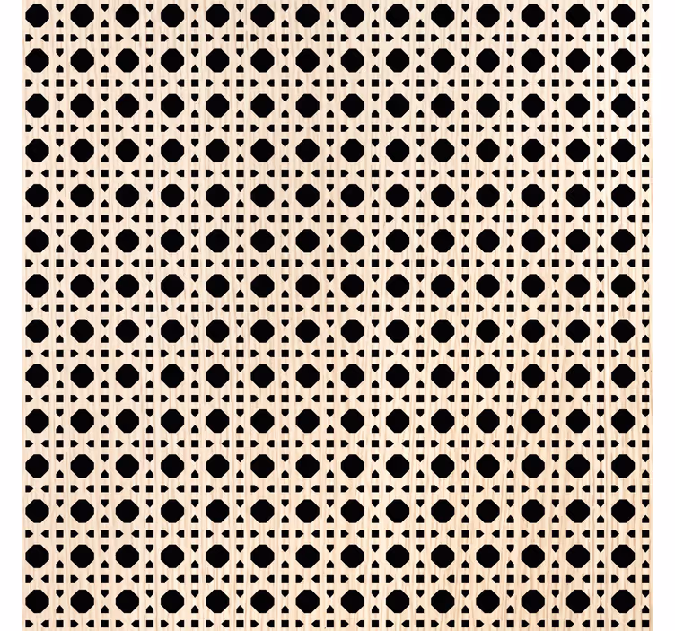 Carta da parati soggiorno cannage marrone chiaro - TenStickers