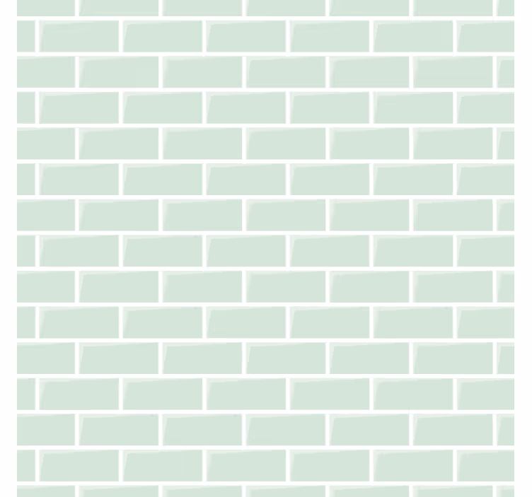 Carta da parati mattoni motivo verde elegante - TenStickers