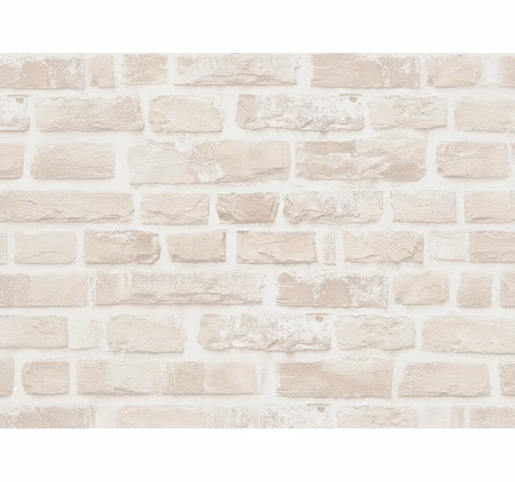 Carta da parati soggiorno mattone bianco finto - TenStickers
