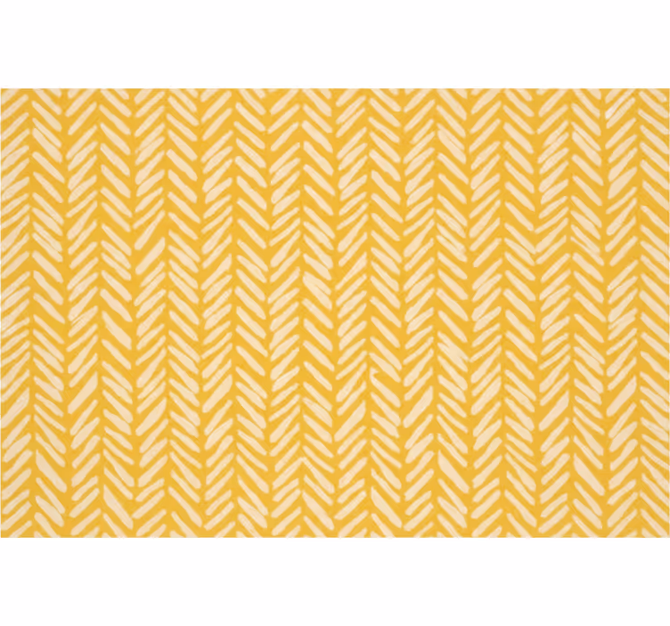 Carta da parati soggiorno a zig zag giallo - TenStickers