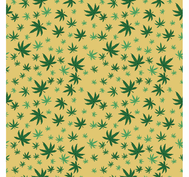 Carta da parati camera motivo cannabis senza giunture - TenStickers