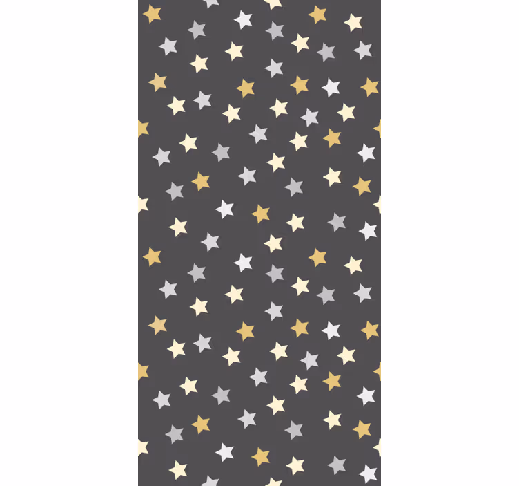 Carta da parati camera stelle dorate kallax - TenStickers
