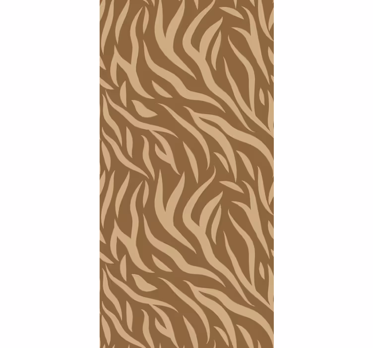 Carta da parati camera motivo tigre marrone e beige - TenStickers