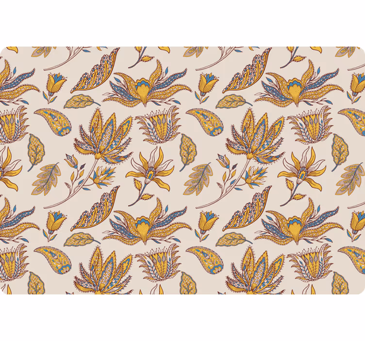 Carta da parati floreale set di fiori paisley - TenStickers